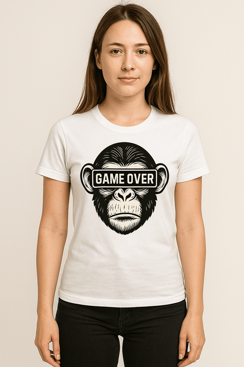 Maglietta Adulto – Scimmia Game Over triste - Toplinea